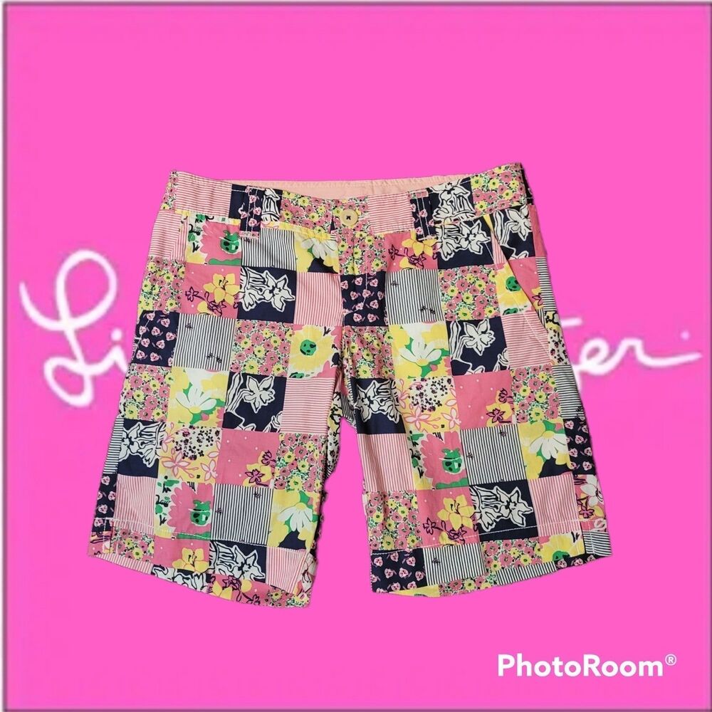 Lilly pulitzer patchwork shorts 6